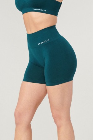 Young LA W120 - Core Seamless Shorts Teal | XNUSH9872