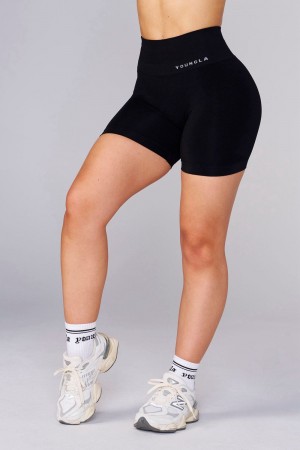 Young LA W120 - Seamless Core Shorts Spring 24' Zwart | LMQDV7215