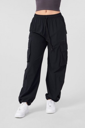 Young LA W219 Travel Cargo Joggers Zwart | VQOBU4217