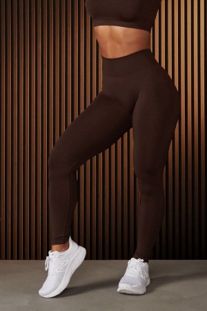 Young LA W233 - Curve Seamless Legging Donkerbruin | ZMREK5346