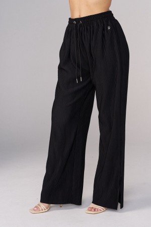 Young LA W244 Aria Pleated Pants Zwart | HUMCV1953