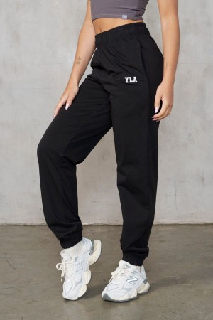 Young LA W247 Pump Cover Joggers Zwart | NXLKH9274