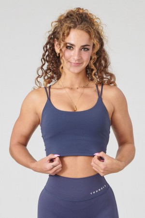 Young LA W310 Progress Sports Bra Blauw | FNLVM3275