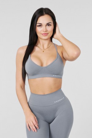 Young LA W327 - Core Seamless Sports Bra Grijs | DVXOC5709