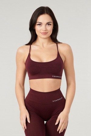 Young LA W329 - Core Seamless Scoop Neck Bra Bordeaux | YXVZW9435