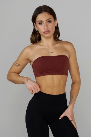 Young LA W333 Seamless Curve Bandeau Bordeaux | HCIZK7381