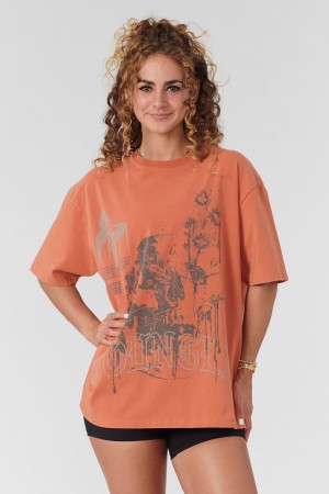 Young LA W427 Phantom Oversized Tees Oranje | AVHNO4702