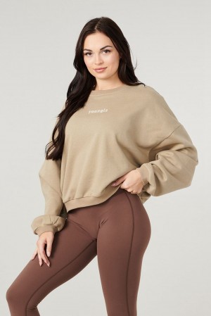 Young LA W513 - Willow Crewneck Beige | LITJP5921