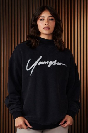 Young LA W521 - Urban Crewneck Zwart | DOSPG1028