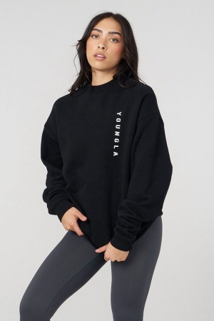 Young LA W539 Eternal Crewneck Zwart | KALRX1506