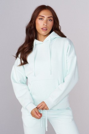 Young LA W546 Signature Hoodie Aqua | YZSOQ3796