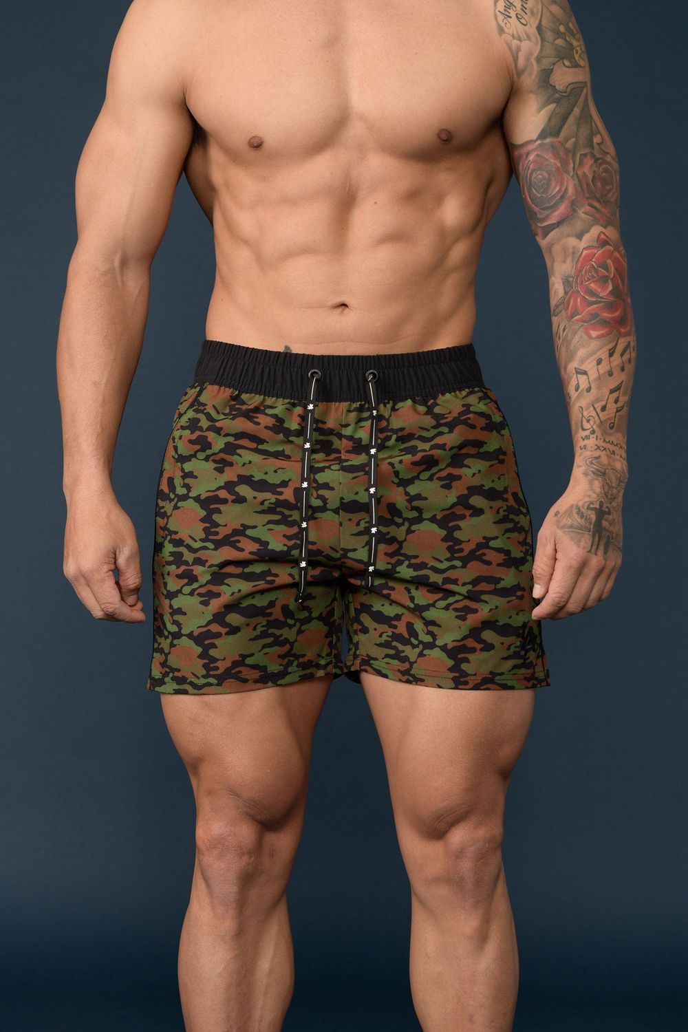 Young LA 101 Bodybuilding Short Shorts Camo | MVRDO8156