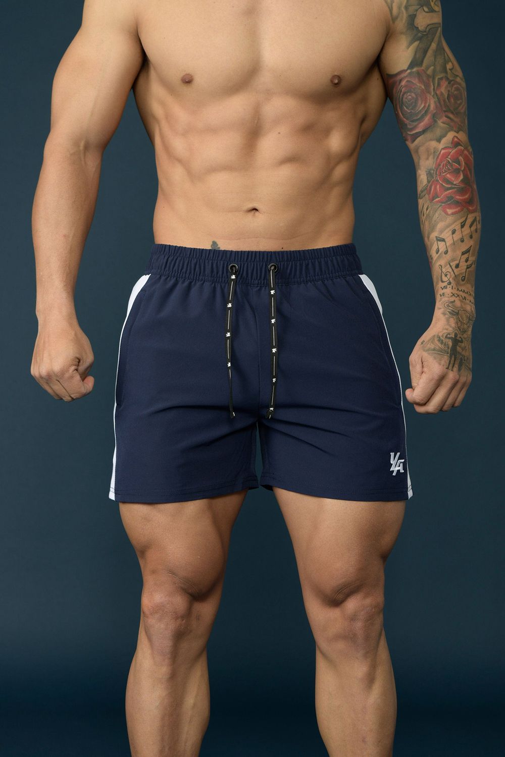 Young LA 101 Bodybuilding Short Shorts Donkerblauw | HVXMC7123