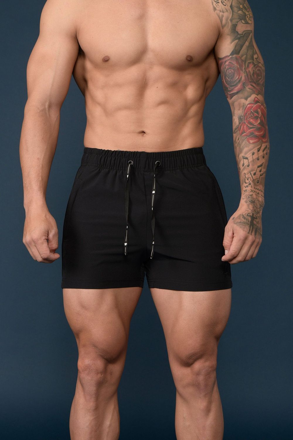 Young LA 101 Bodybuilding Short Shorts Zwart | ACNXZ8967