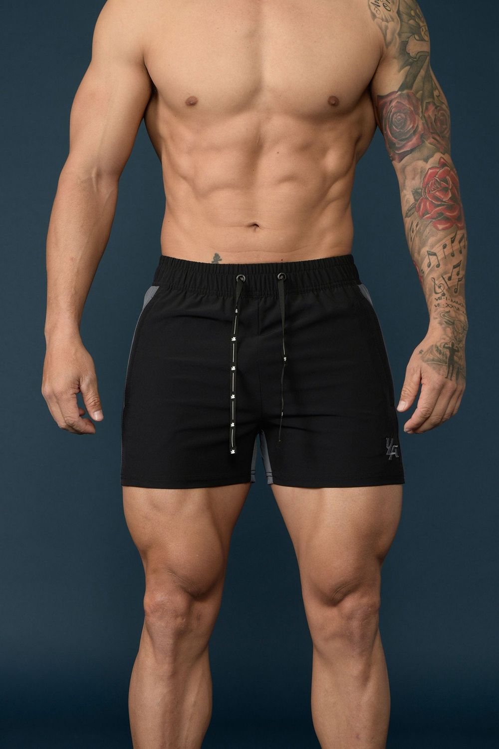 Young LA 101 Bodybuilding Short Shorts Zwart | BTSZH5213