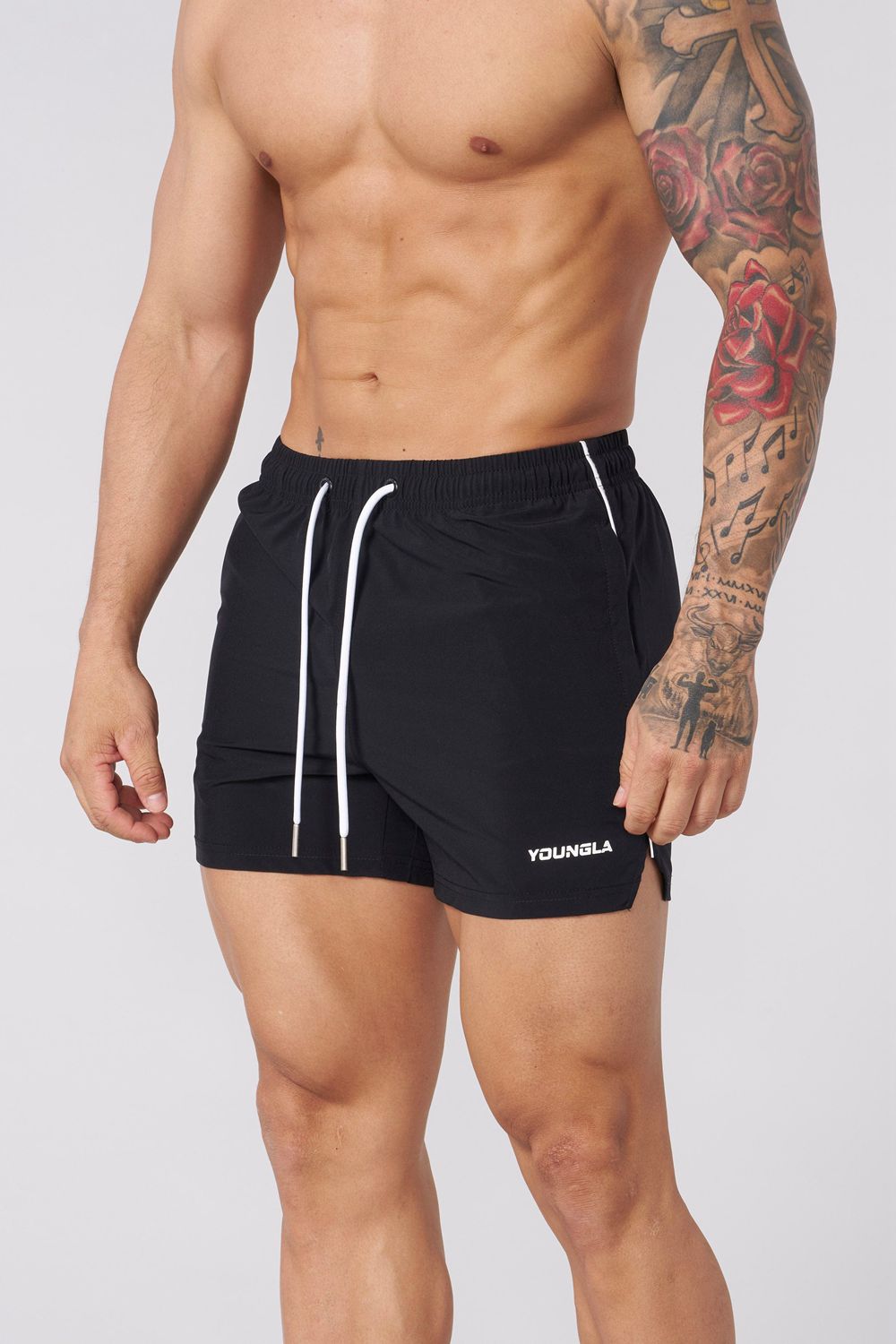 Young LA 1021 - Leg Day Shorts Zwart | AWYZS7640