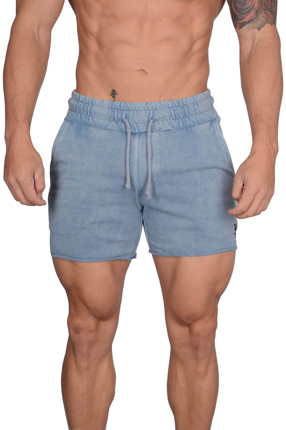 Young LA 102 Bodybuilding French Terry Shorts Blauw | XSBUY4927