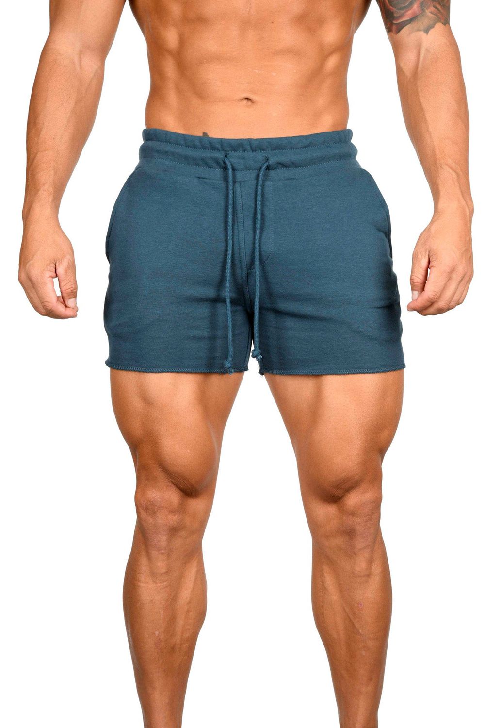 Young LA 102 Bodybuilding French Terry Shorts Teal | FNQMP5014