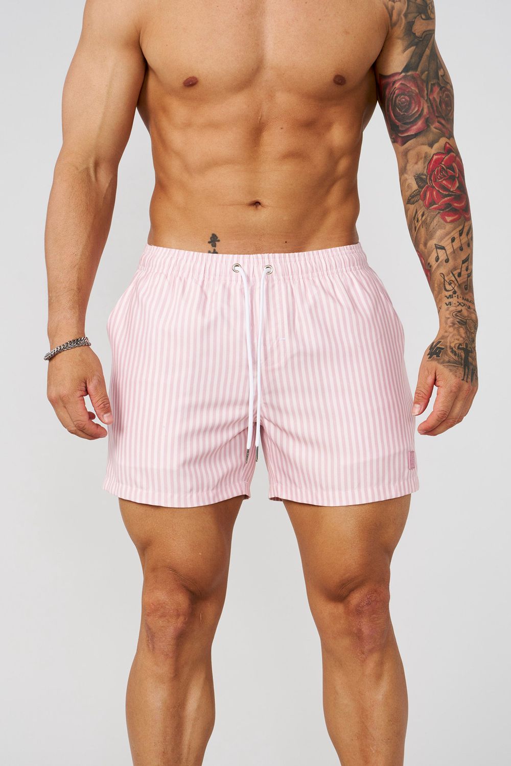 Young LA 1056 - Striped Swim Shorts Roze | PGUEX1925