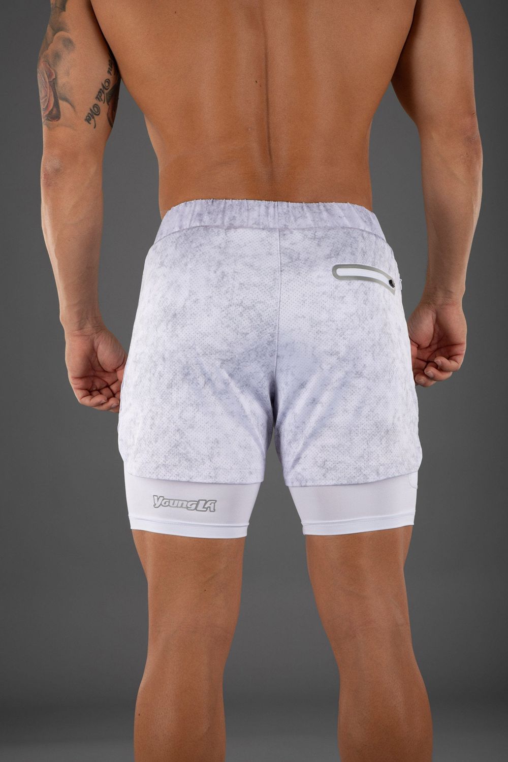 Young LA 105 Compression Shorts 2.0 Lichtgrijs | GXWDA6825