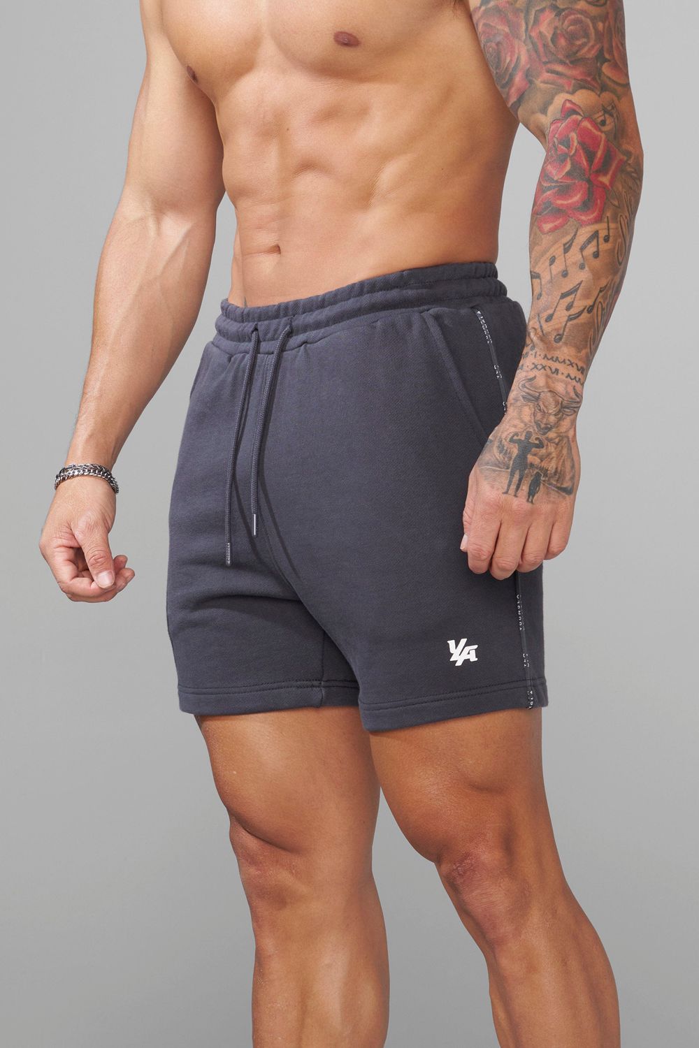 Young LA 1078 - Piping Collection - Shorts Grijs | YDCOV0938