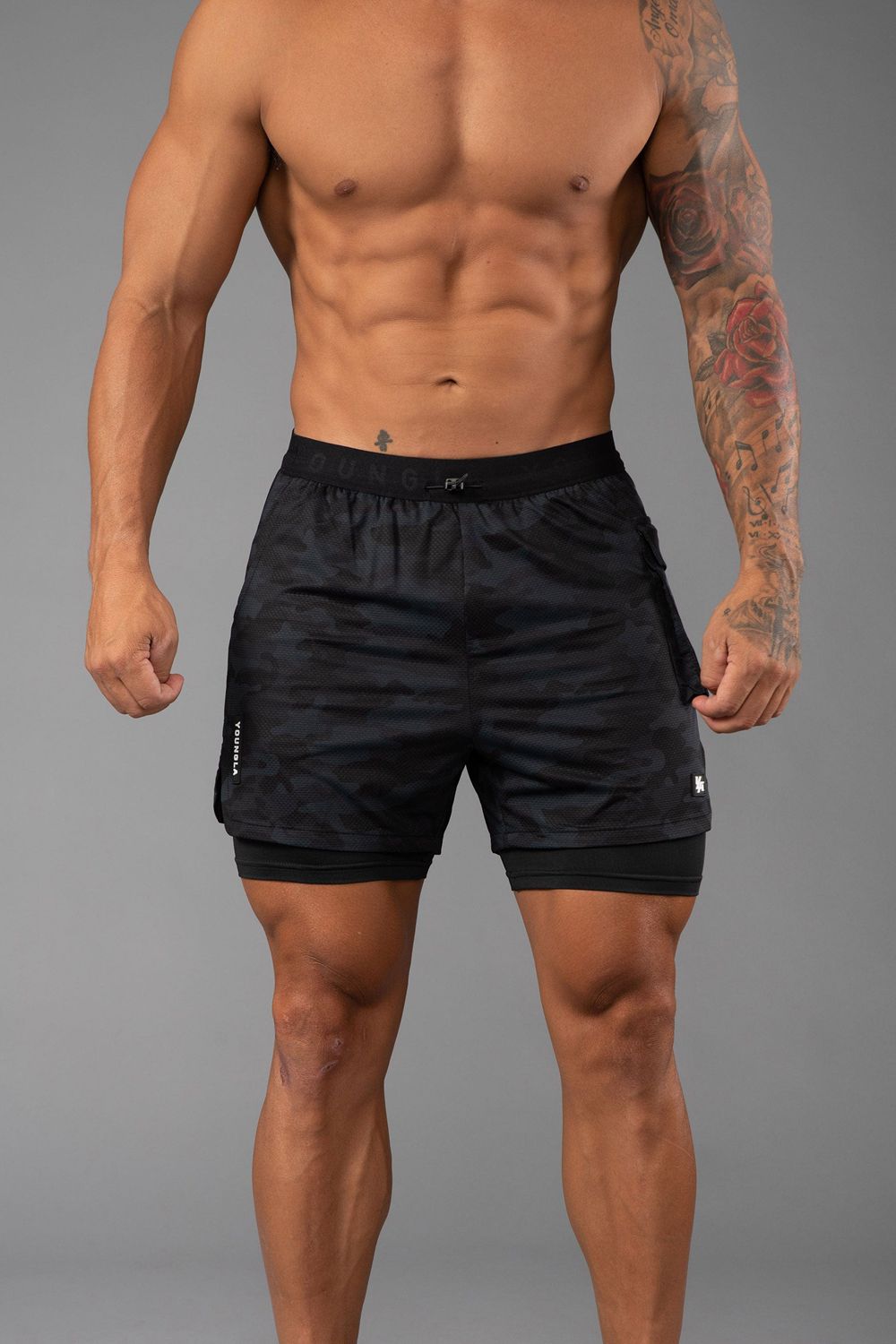 Young LA 121 Performance Line Compression Shorts Camo | XOZDJ0135