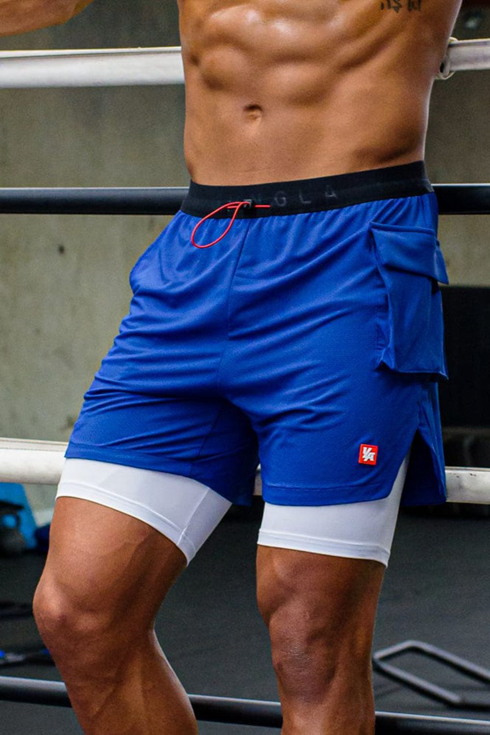 Young LA 121 Performance Line Compression Shorts Blauw | IXPNL5847