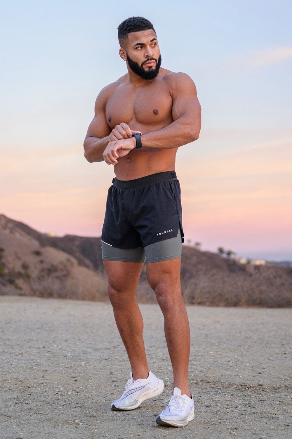 Young LA 124 - 6am Compression Shorts Zwart | QWXVU7831