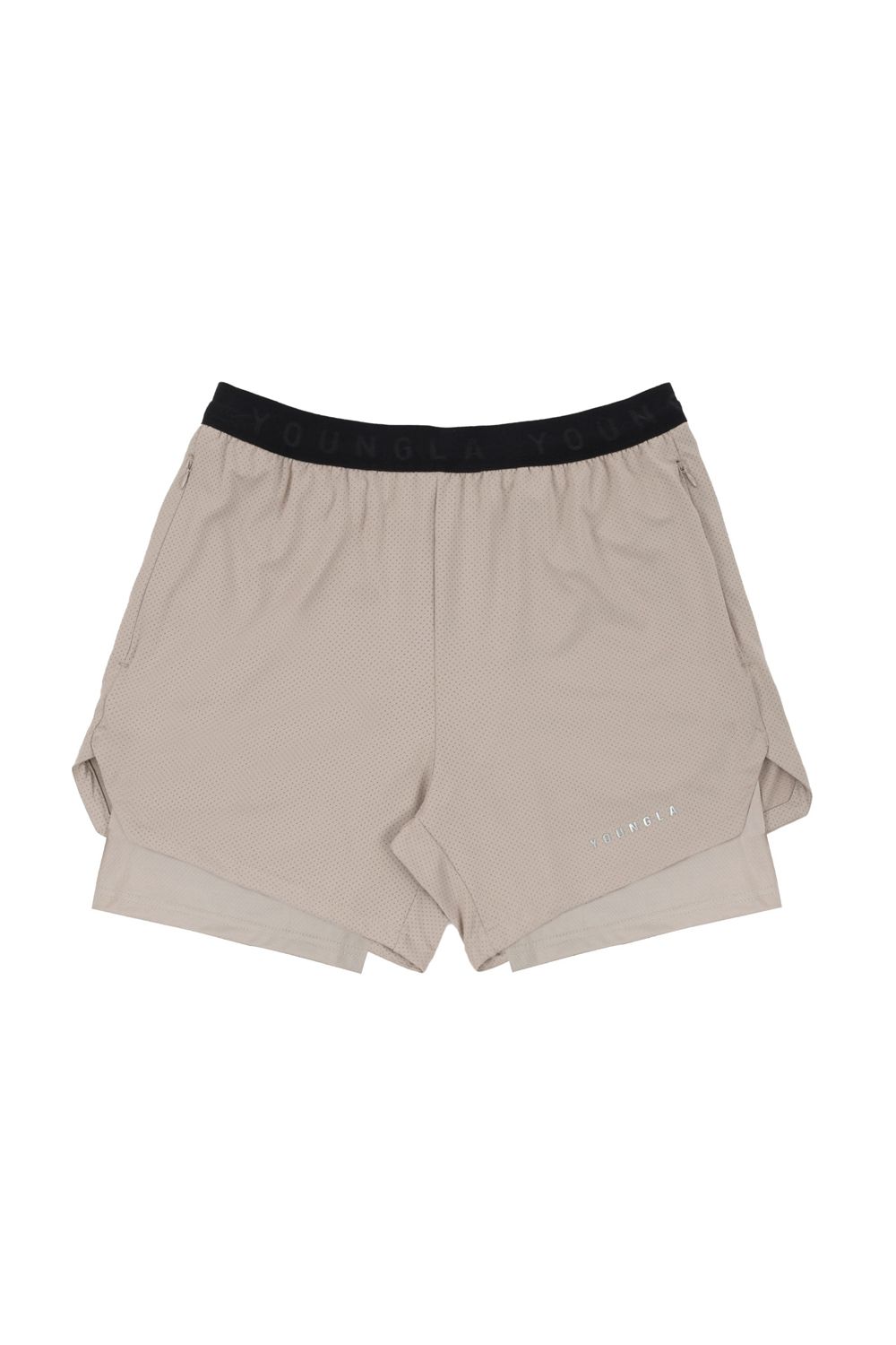 Young LA 129 Trilogy Compression Shorts Beige | KPTUN3852