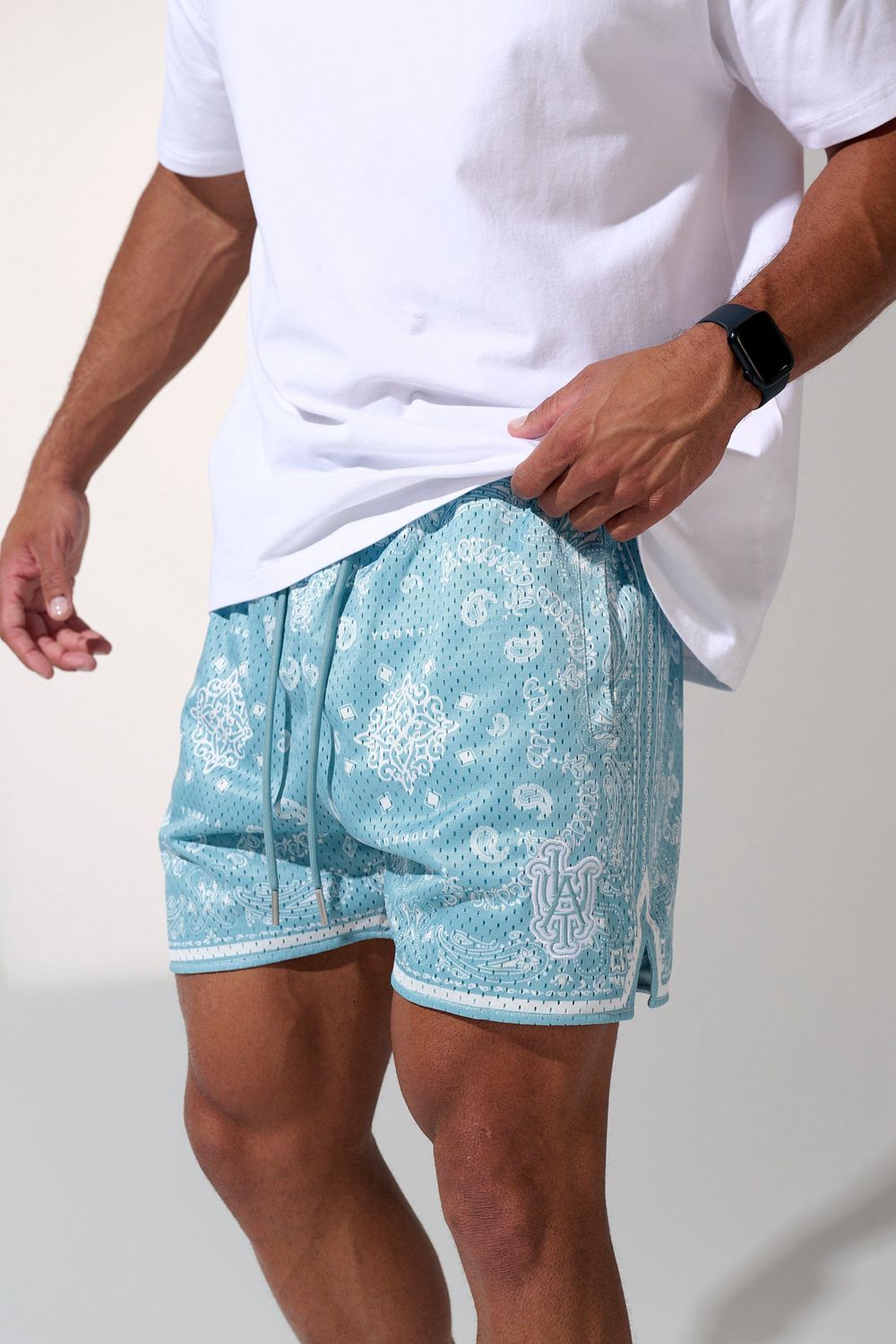 Young LA 132 Infamous Bandana Shorts Blauw | YKZJO7930