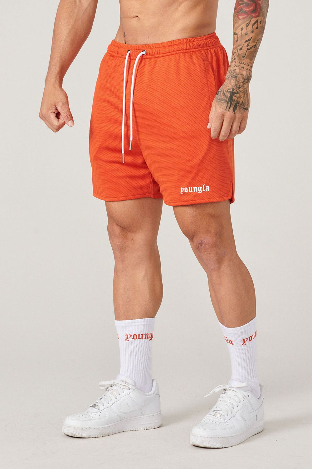 Young LA 134 Game-Time Shorts & Socks Set Oranje | EDQTR4123