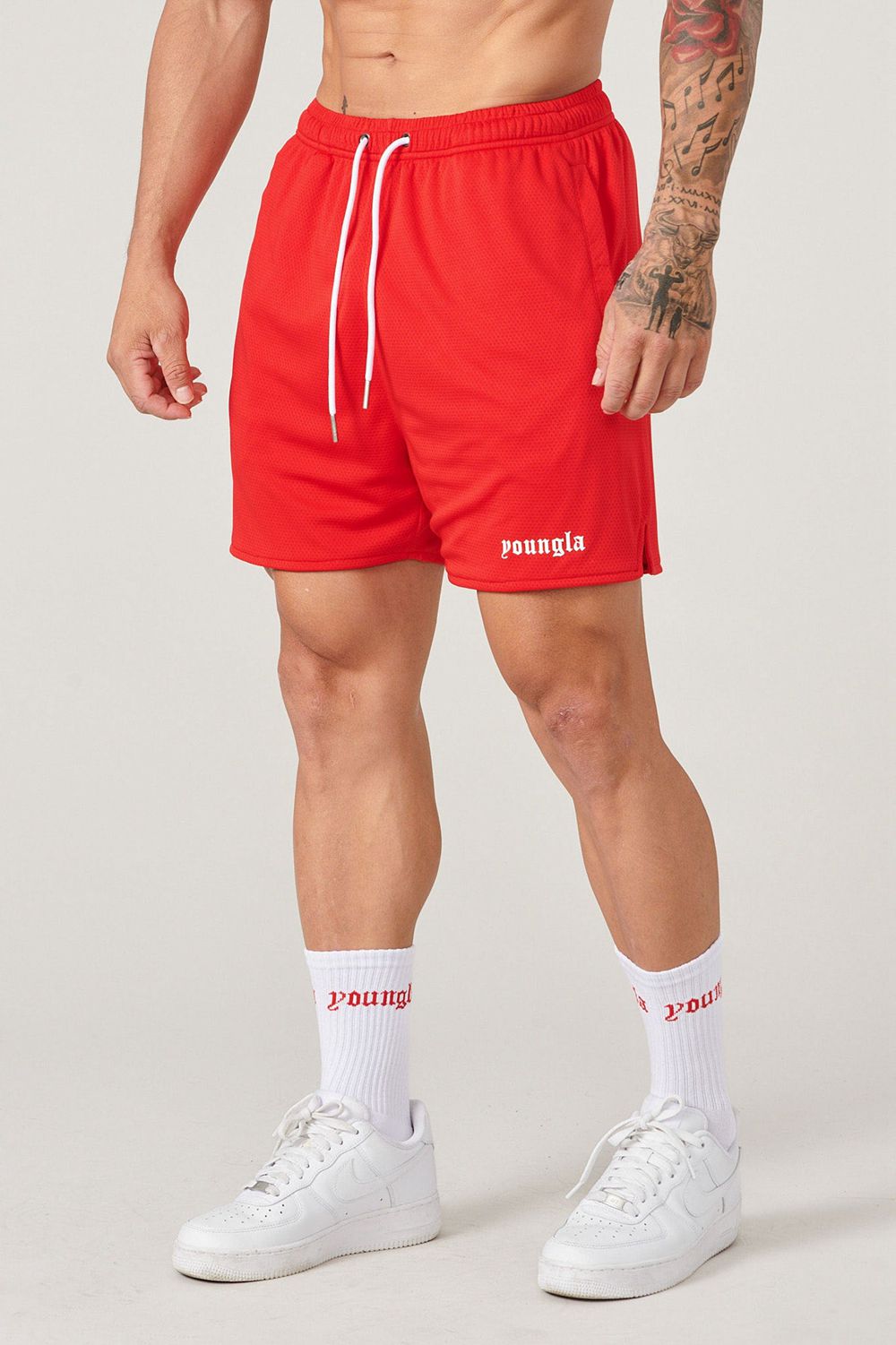 Young LA 134 Game-Time Shorts & Socks Set Rood | PNOTA8912