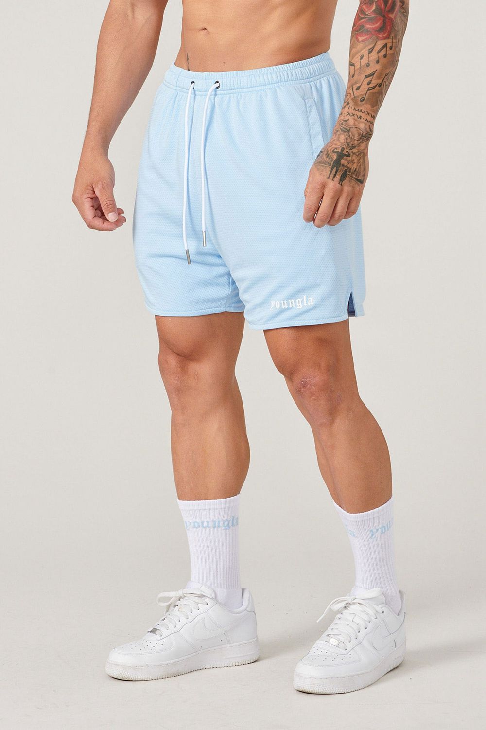 Young LA 134 Game-Time Shorts & Socks Set Blauw | EUHJP8125