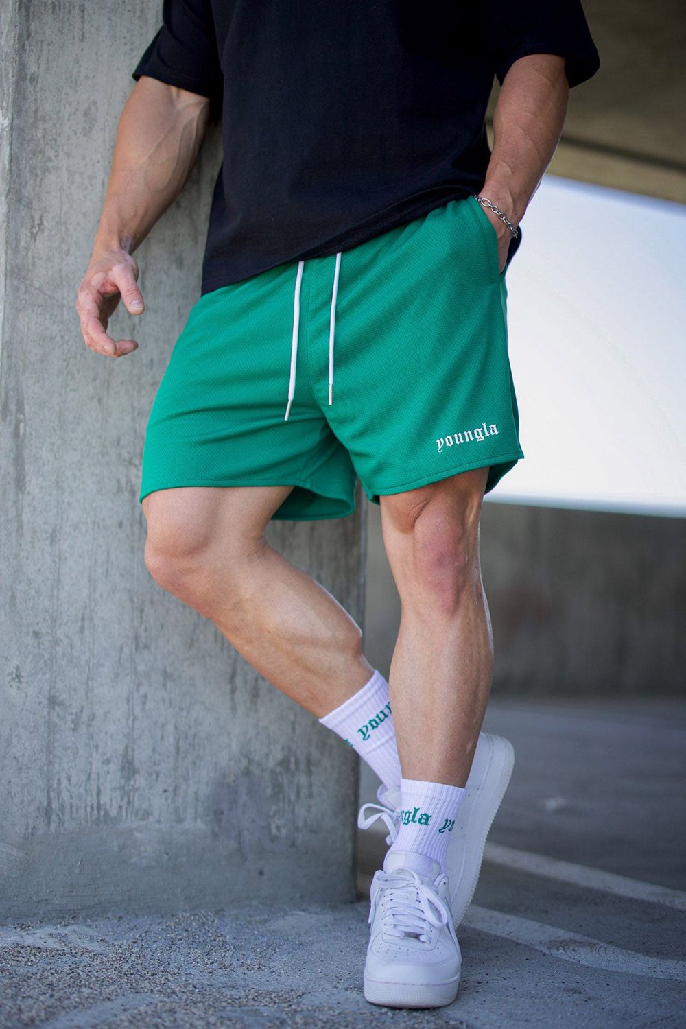 Young LA 134 Game-Time Shorts & Socks Set Groen | YCQBW6893