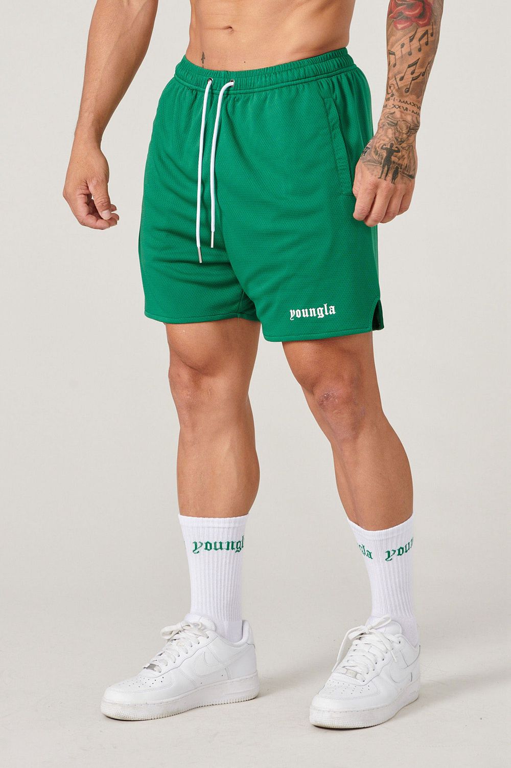 Young LA 134 Game-Time Shorts & Socks Set Groen | YCQBW6893