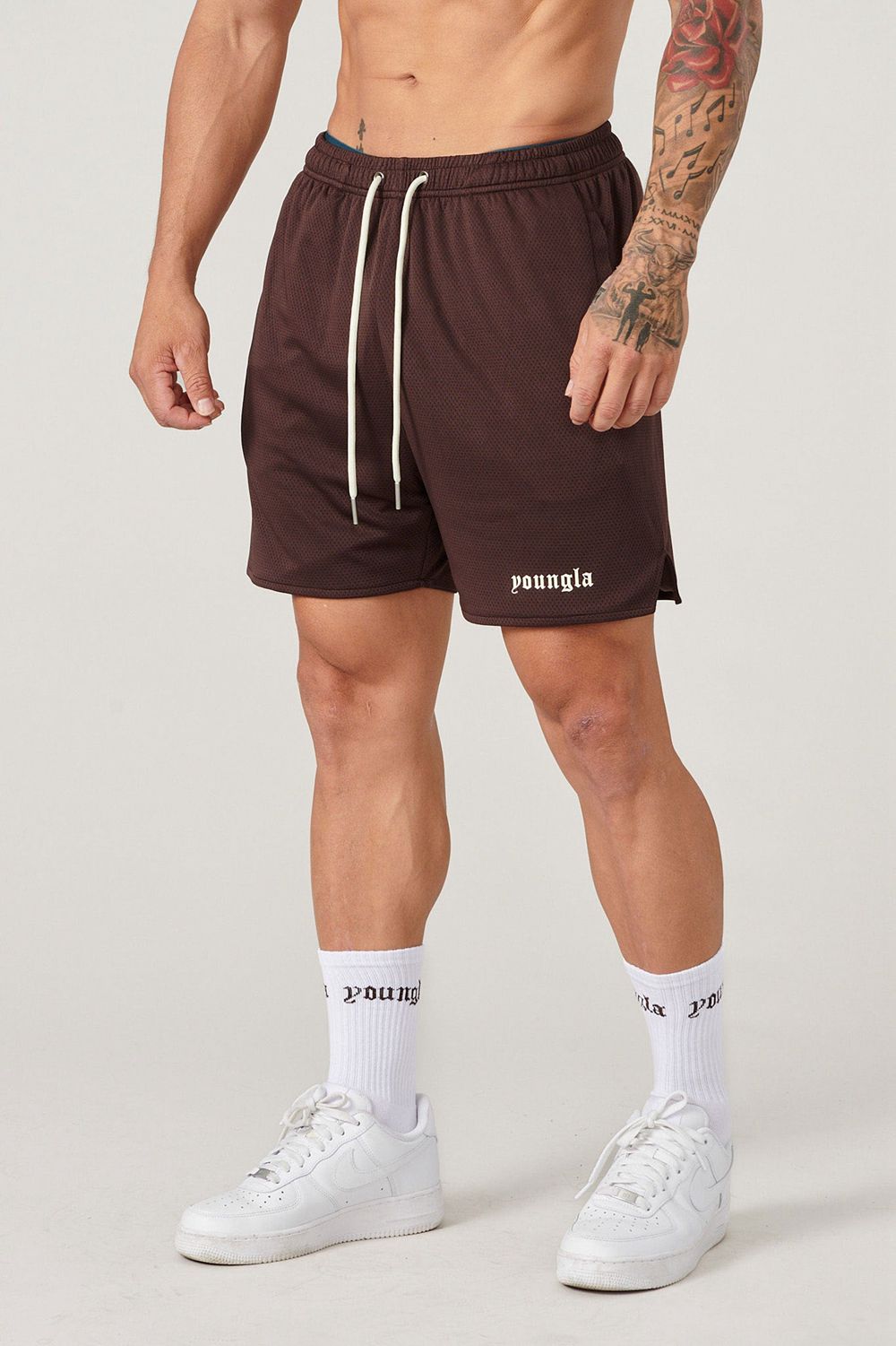 Young LA 134 Game-Time Shorts & Socks Set Bordeaux | MNDYK1980