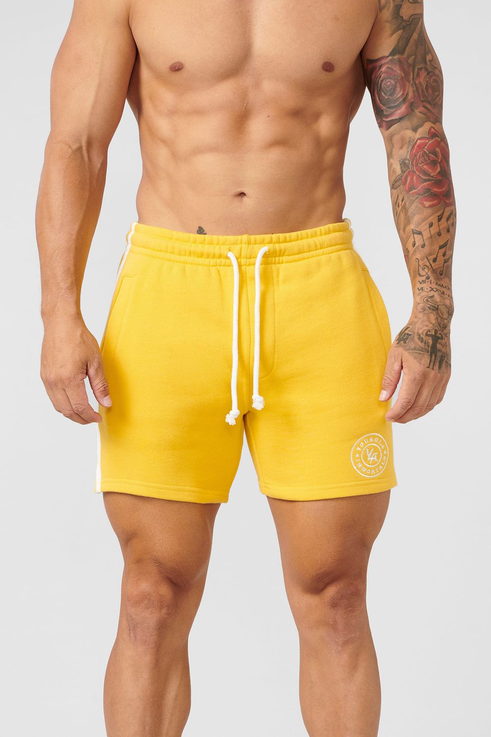 Young LA 137 - Golden Era Bodybuilding Shorts Geel | YHPWM6241