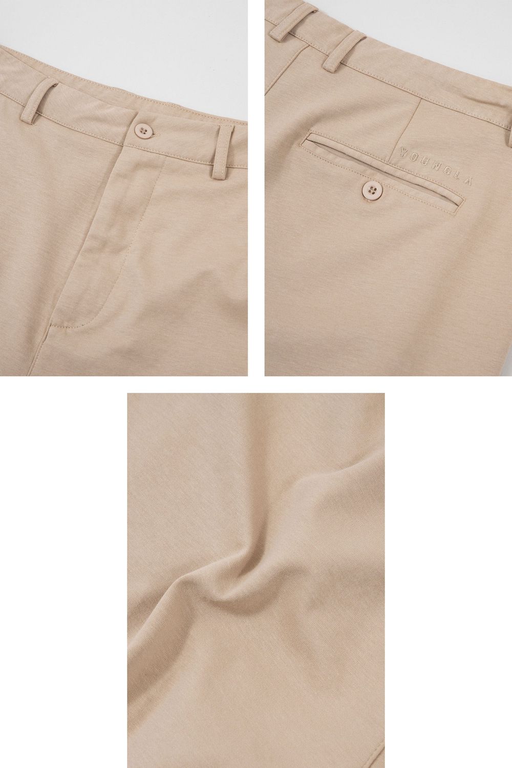 Young LA 145 Casual Chino Shorts Beige | IKCPZ5736