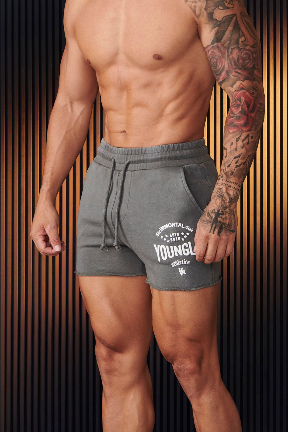 Young LA 152 - Immortal Shorts Grijs | CRZEK1830