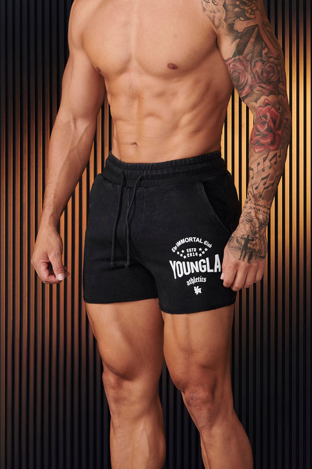 Young LA 152 - Immortal Shorts Zwart | FUGNO9704