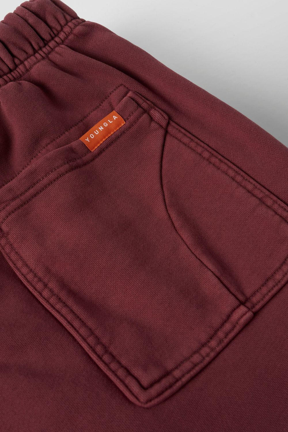 Young LA 2078 - Minimal No Cuff Joggers Bordeaux | RYGTM7435