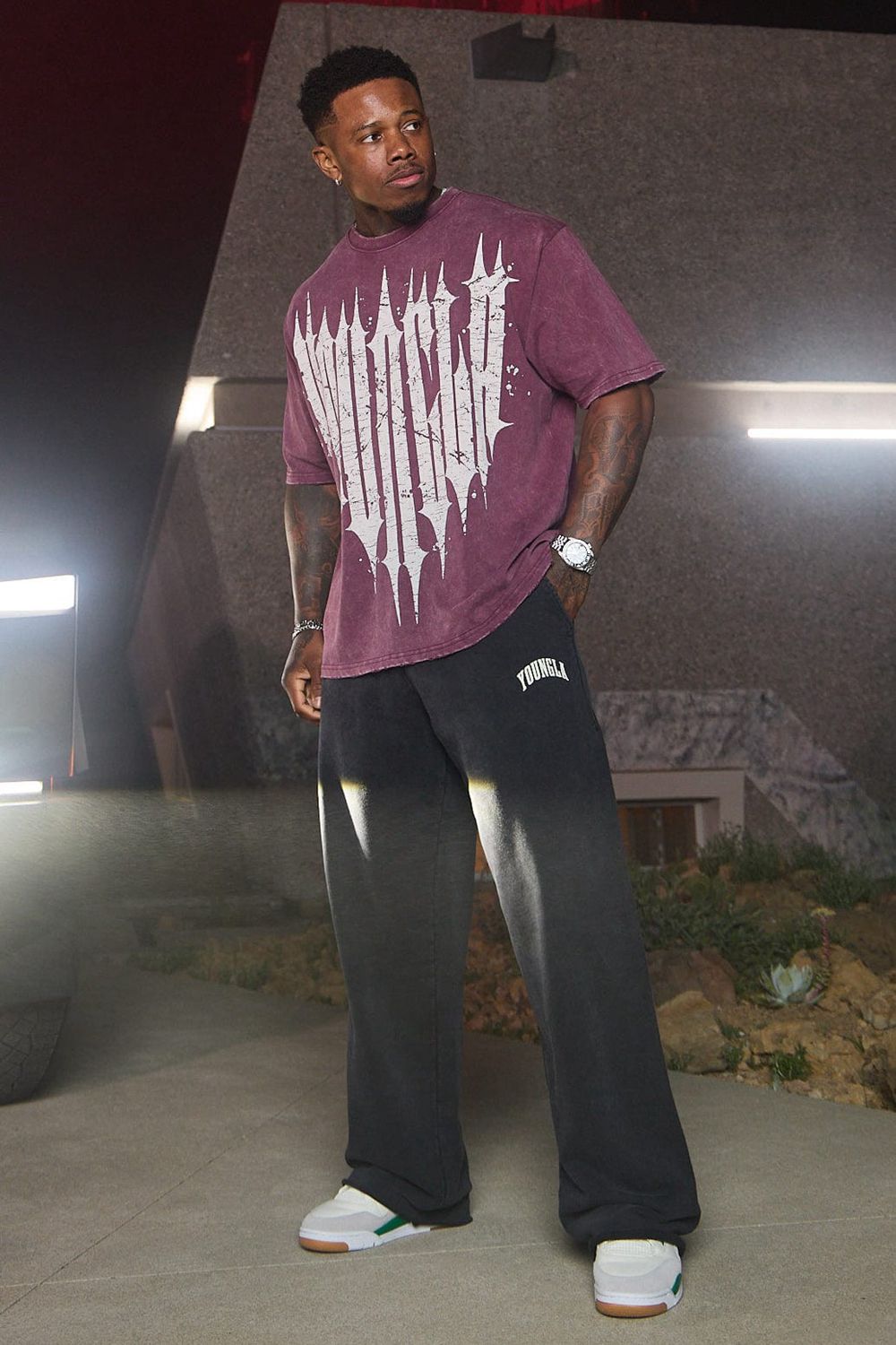 Young LA 2088 - New Wave Baggy Sweats Zwart | ZRKEO2169