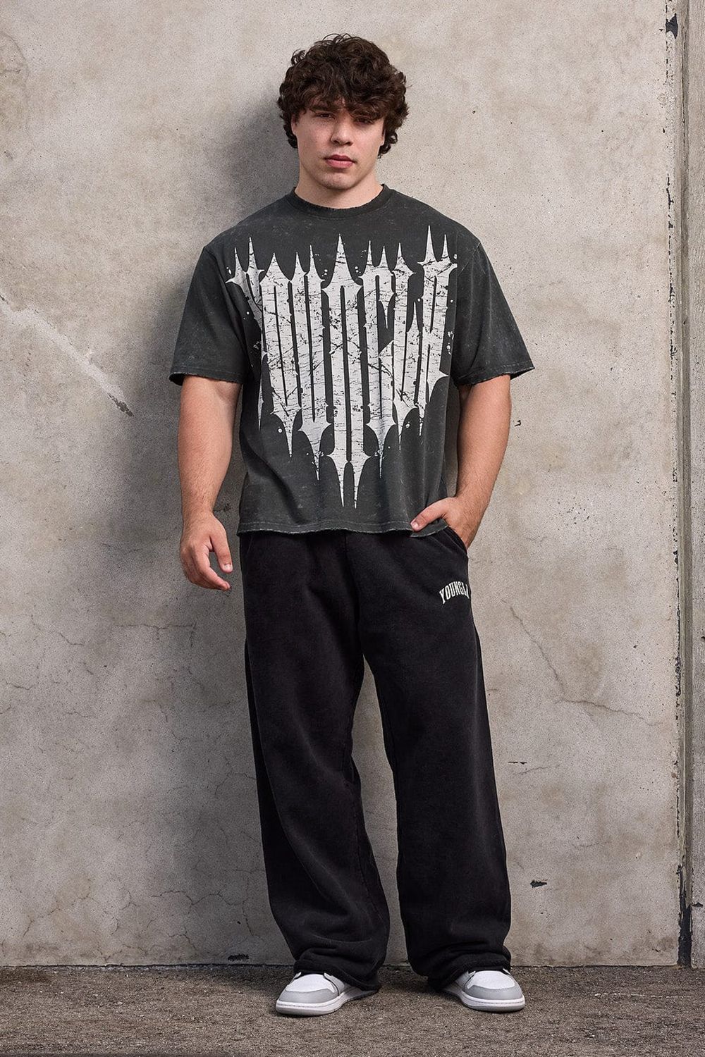 Young LA 2088 - New Wave Baggy Sweats Zwart | ZRKEO2169