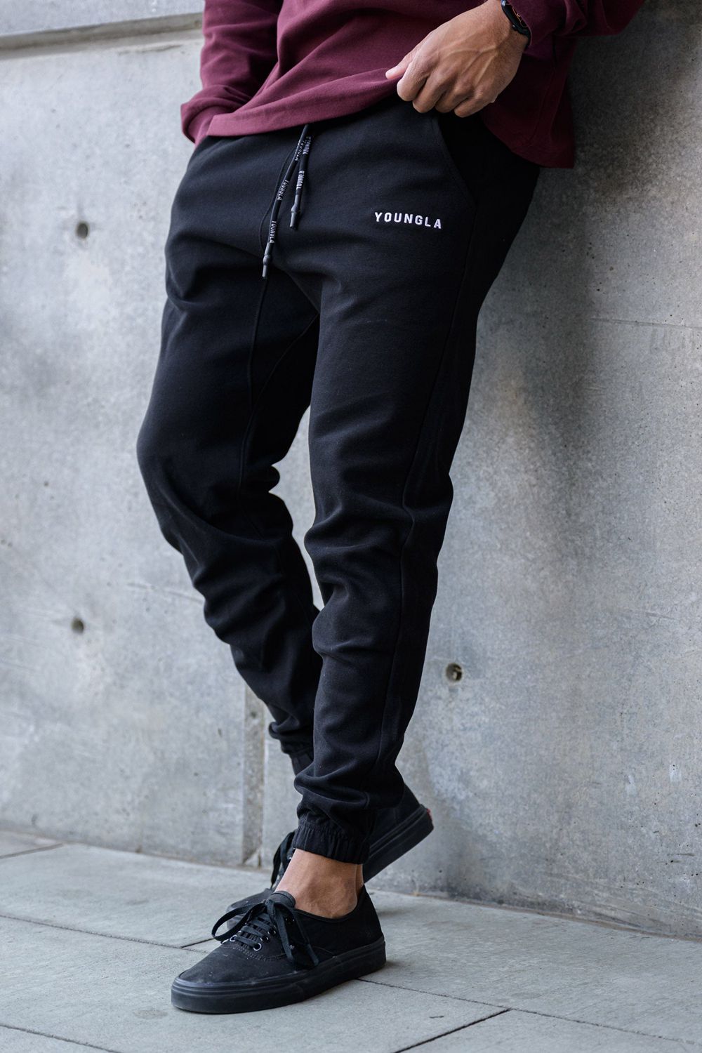 Young LA 210 Kick-Back Joggers Zwart | WPCEJ2038