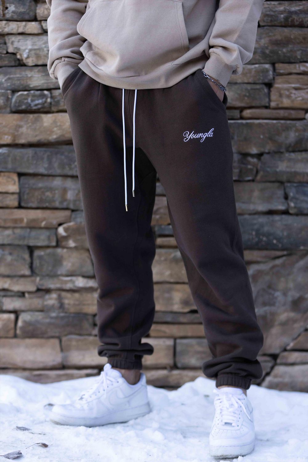 Young LA 211 For Him Joggers Donkerbruin | WXEPN3140