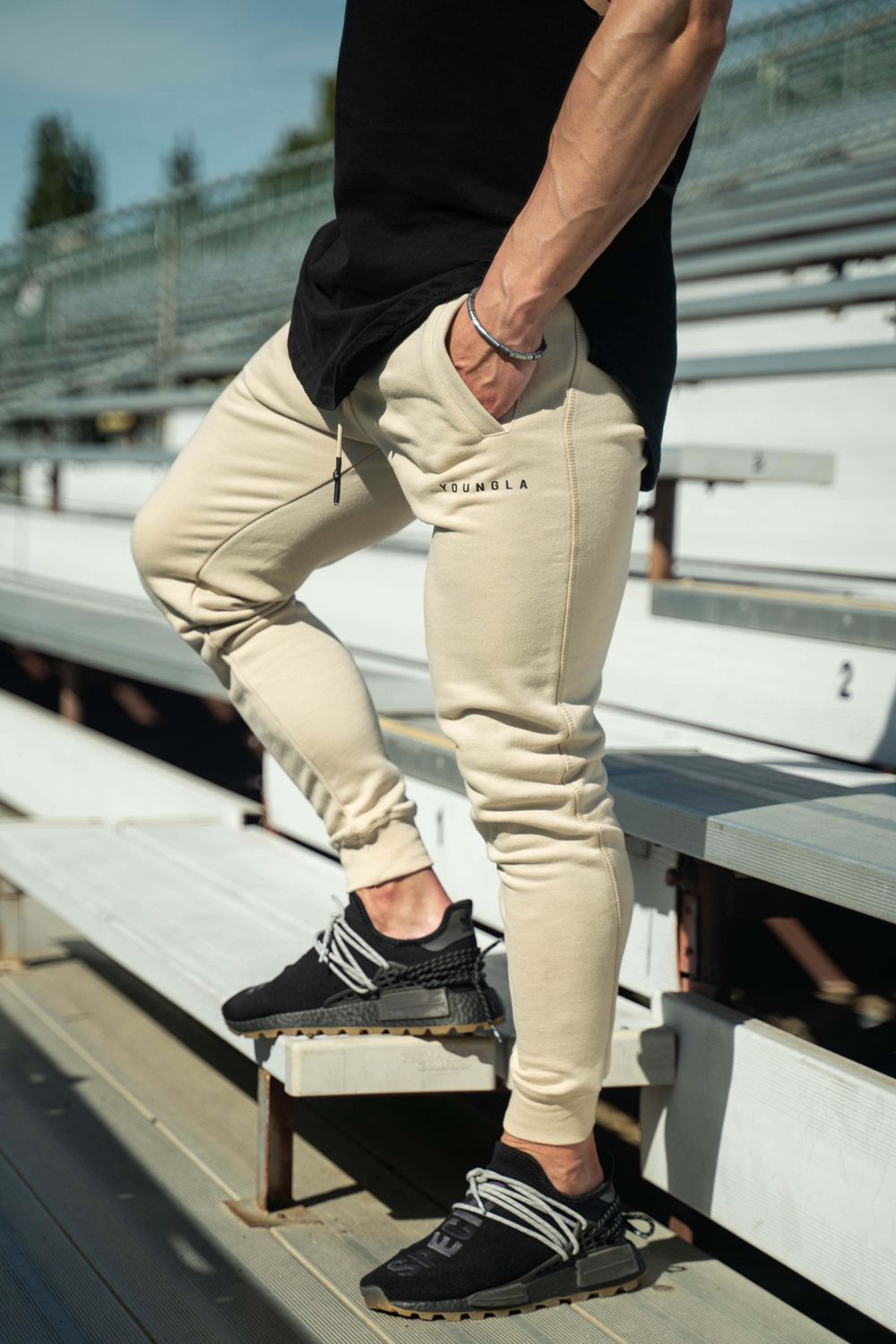 Young LA 213 Elite Joggers Beige | GLOWQ2591