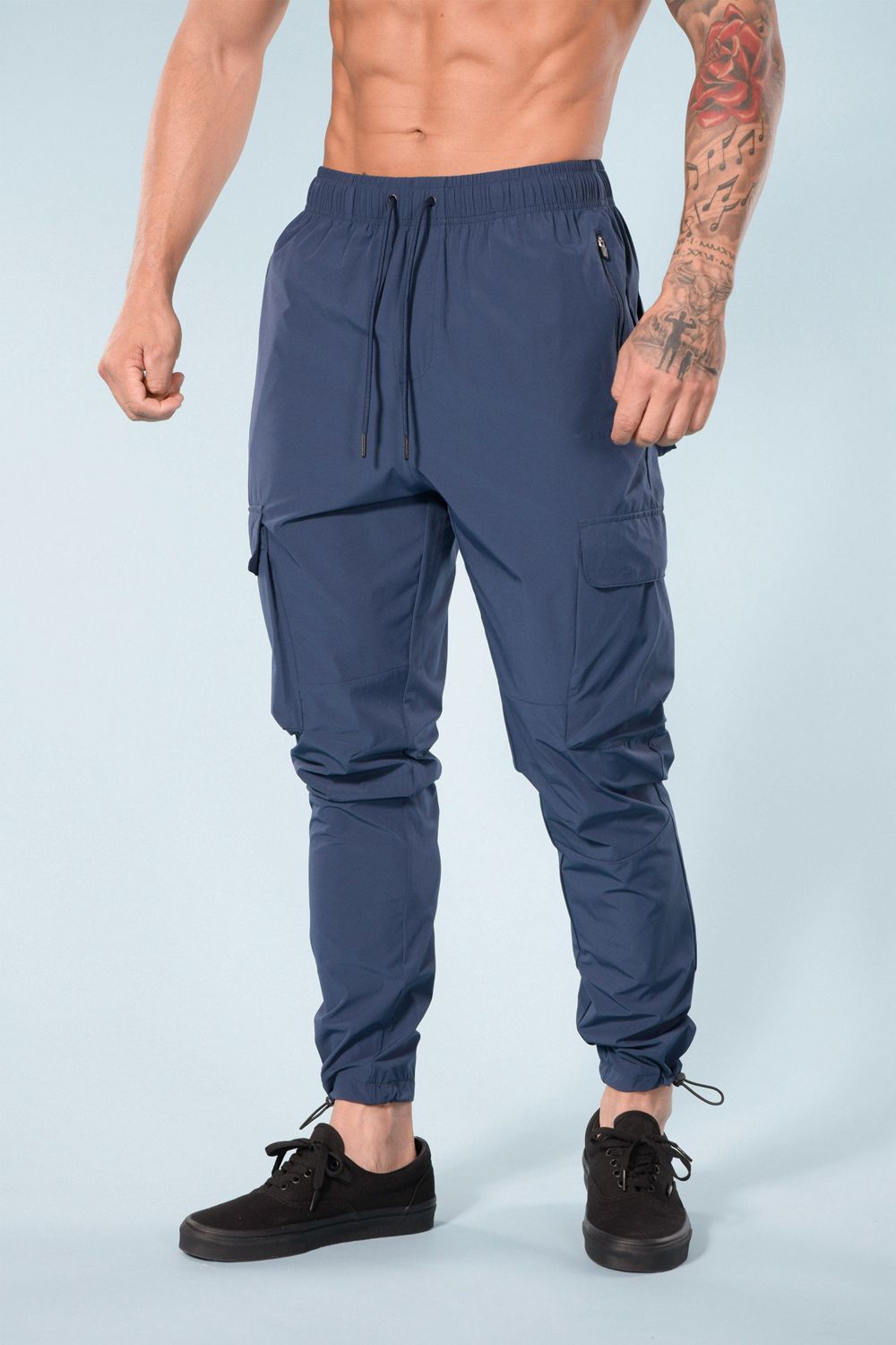 Young LA 218 Travel Cargo Joggers Blauw | NCFEP4378