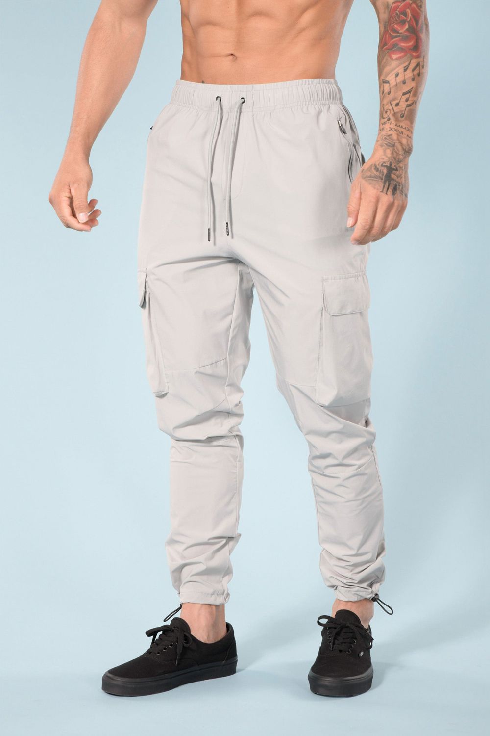 Young LA 218 Travel Cargo Joggers Wit | LKSPR2306