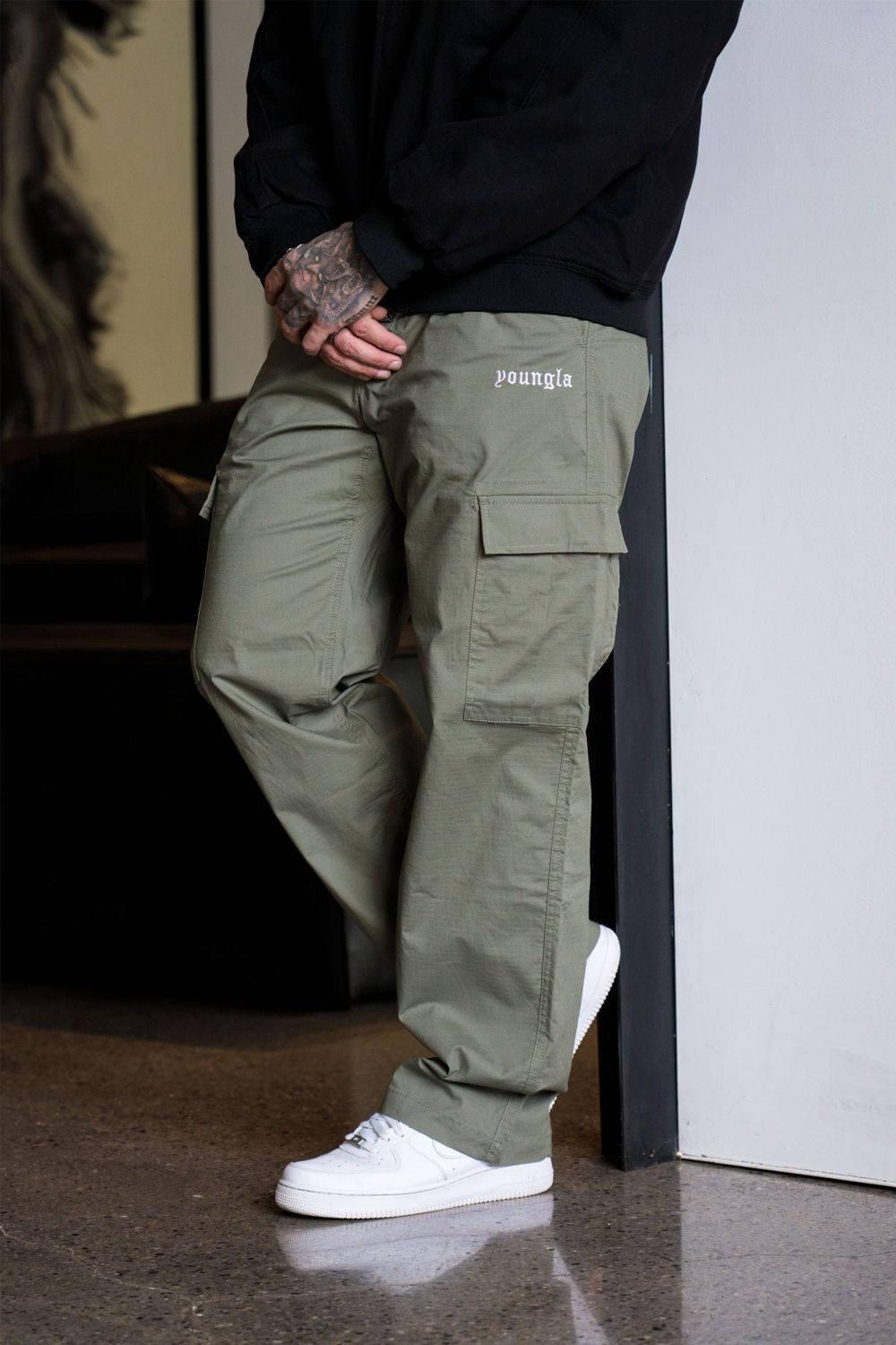 Young LA 226 - Trailblaze Cargos Olijfgroen | HMYDE7029