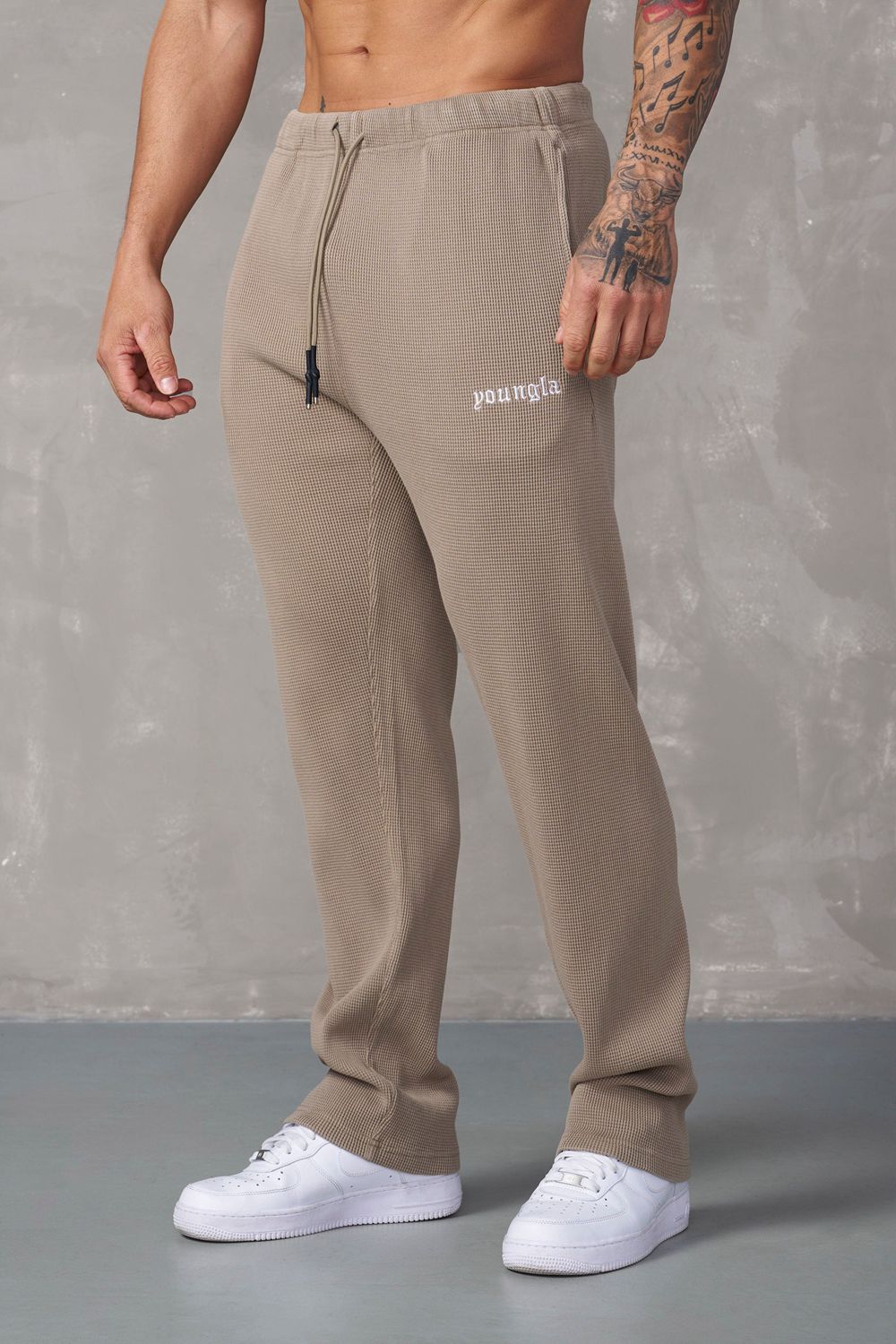 Young LA 230 - No Cuff Thermal Pants Khaki | HOUDM3742